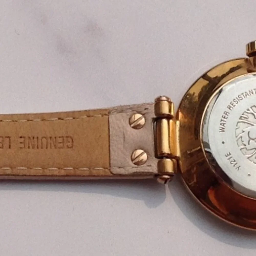 Anne Klein Quartz Wrist Watch MOP Face and Rose Gold & Arabic Numerals